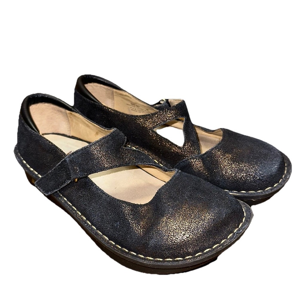 Algeria PG Lite Dayna Day 567 Black Gold Mary Jane's Women's EU 38 / US 7.5